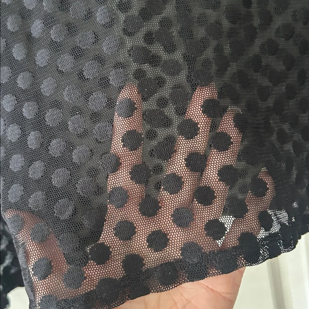 Kozan Sheer Polka Dot Mesh Top Size M - Picture 3 of 5